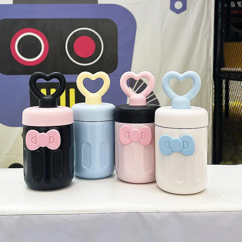 Straw Thermos Cup 316 Stainless Steel New Year Gift Cup Can Be Engraved Water Cup Children With Handle Outdoor Travel Mug