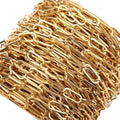 6.5MM Oval Paper Clip O Chain Link Necklace Roll Meter Stainless Steel Cable Rolo 18K Gold PVD Plate DIY Accessories Cheap Price