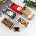Dessert Box Egg Yolk Puff Packaging Cardboard Box Mooncake Box With Different Color