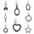 Compact Pentagram Heart Makeup Mirror Keychain Plastic Acrylic Accessories Clasp Pendant