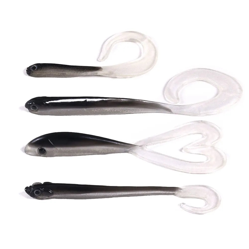 Wholesale SO122 7cm 10cm 12cm Soft Plastic Worm Tail Baits Lifelike Fishing Lures