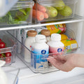 8103S Transparent PET Kitchen Refrigerator Storage Rack Fridge Food Organizer Airtight Storage Container Boxes