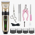 Professional Dog Grooming Clippers Kit Low Noise Cordless Electric Pet Dog Hair Trimmer Set With Combs and Scissors