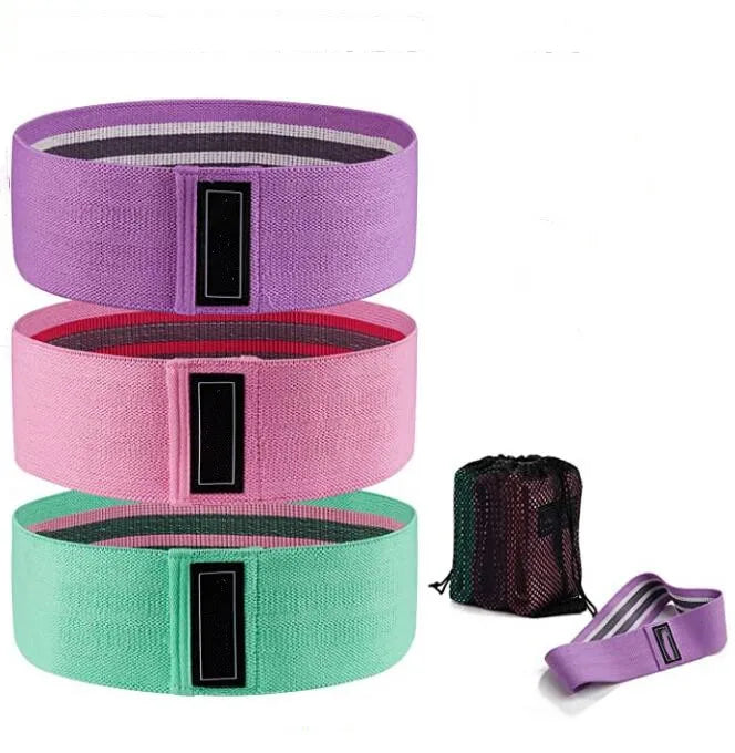 Custom Logo Anti Slip Fitness Elastic Resistance Fabric Hip Band