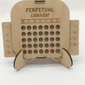 Personalized Laser Cut  Wooden Desk Calendar  Perpetual Calendar