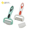 3 in 1 360 Degree Rotating Blade Potato Peeler Manual Stainless Steel Fruit Vegetable Peeler Kitchen Gadget with Plastic Handle