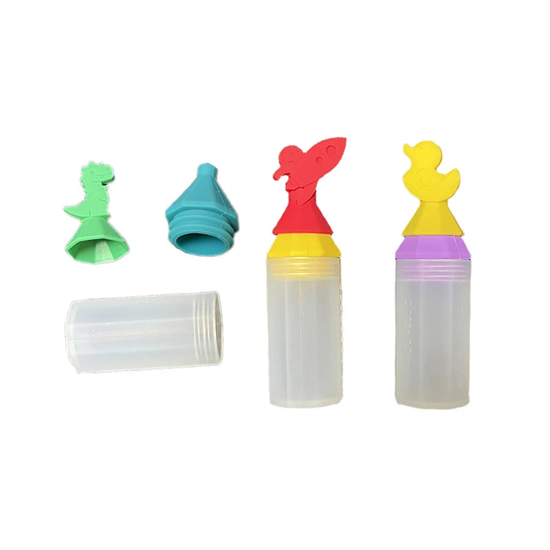 20ml 3 Pieces Food Grade Silicone Bottle Small Ketchup Squeeze Sauce Bottle for Bento