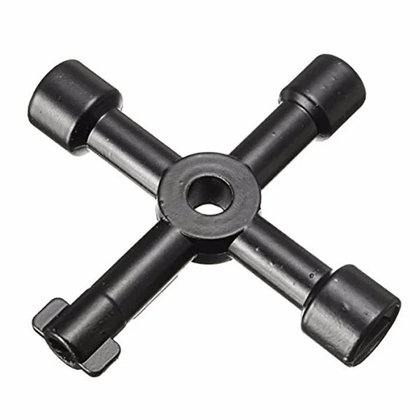 Multifunction 4 Ways Universal Triangle Wrench Key Plumber Keys Triangle for Gas Electric Meter Cabinets Bleed Radiators