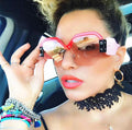 Cheap Promotional Luxury Women Popular Wrap Around Shaped Newest Manufacture Glasses Sun Sunglasses