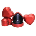 Wholesale Heart Shape Lacquer Custom Logo Single Jewelry Diamond Ring Box with Blue Led Light for Wedding Engagement Proposal