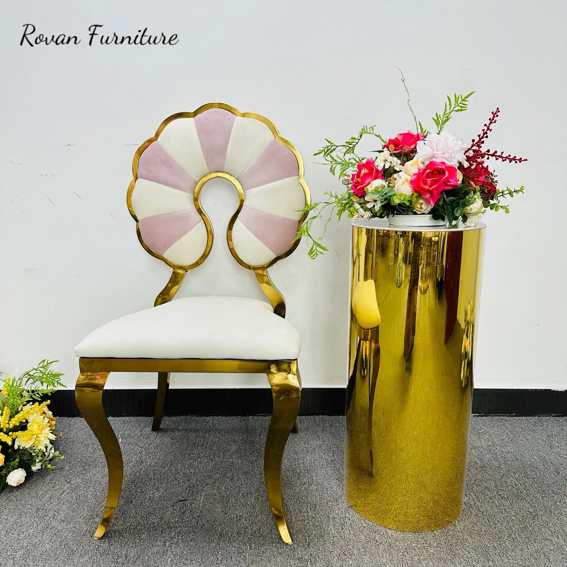 Wholesale Price Modern Style Stainless Steel Personalized Backrest Hotel Chair for Events