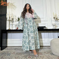 New Style Muslim Fashion Modern Casual Bridal Dresses Golden Embroidery Abaya Embroidery Designs Evening Dress
