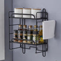 Commercial Grade Carbon Steel Bathroom Shelf Over Toilet Storage Organizer with 2Tiers Space Saving Shelf for Towel/Shampoo