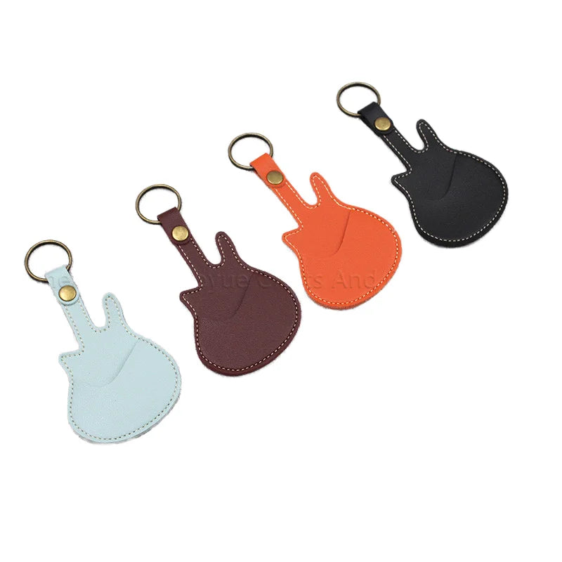 Ready to Ship Leather Guitar Picks Case Keychain Picked Plectrum Holder  Organizer Pouch String Instrument Parts Accessories