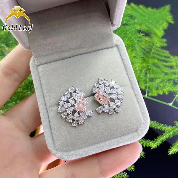 Goldleaf 1ct Lab Created 18K Solid Gold Earrings HPHT CVD Diamond Jewelry Fine Earings Stud Earrings Lab Grown Diamond