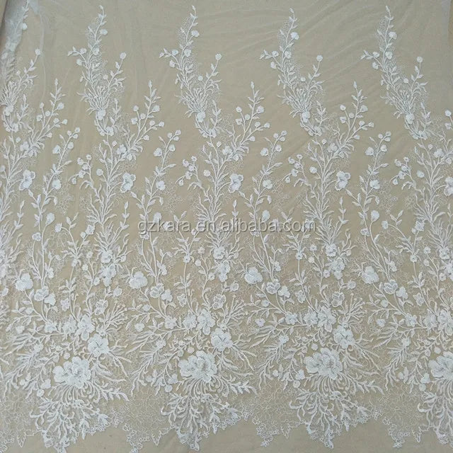 Bridal Dress Fabric Tulle Wedding Lace Fabric With Sequins Higher Coded Guipure Dress Fabric Nigerian Women Clothings