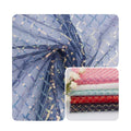 High Quality Mesh Bead Fabric 3MM Sequin Checkered Embroidered Fabric for Wedding Fashion Stage Children's Clothing Dress
