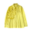 Wholesale 2026 Autumn Fashion Long Sleeved Sweet Pleated Wooden Ear Edge Patchwork Loose Women's Shirts
