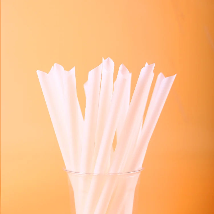 Custom Colorful Compostable Boba Straw Individually Wrapped Bubble Tea Biodegradable Disposable PLA Straws
