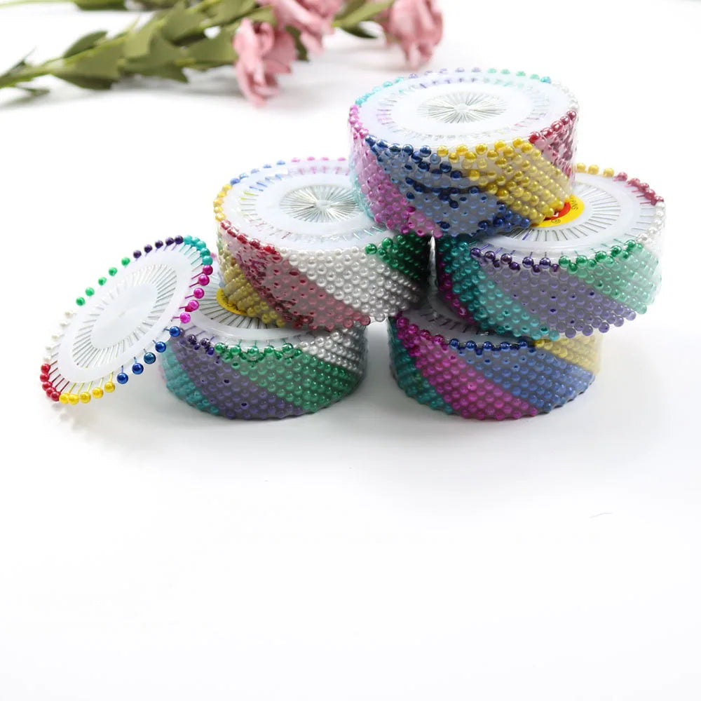 Muslim Brooches Accessories Women Pearl Hijab Pins Colorful Plastic Scarf Clip Pins Bead Needles Hijab Scarf Pins