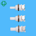 LFO16 POM Non-Valved Female Body Plastic Quick Disconnect Coupling Barbed Bulkhead Fitting Hose Connector