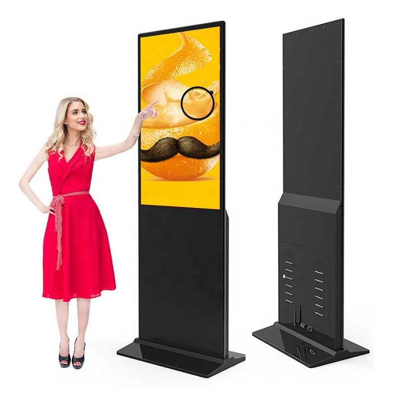 55 Inch Floor Stand 4K Indoor LCD Billboard Kiosk for Shopping Mall & Elevator Wayfinding Advertising Display