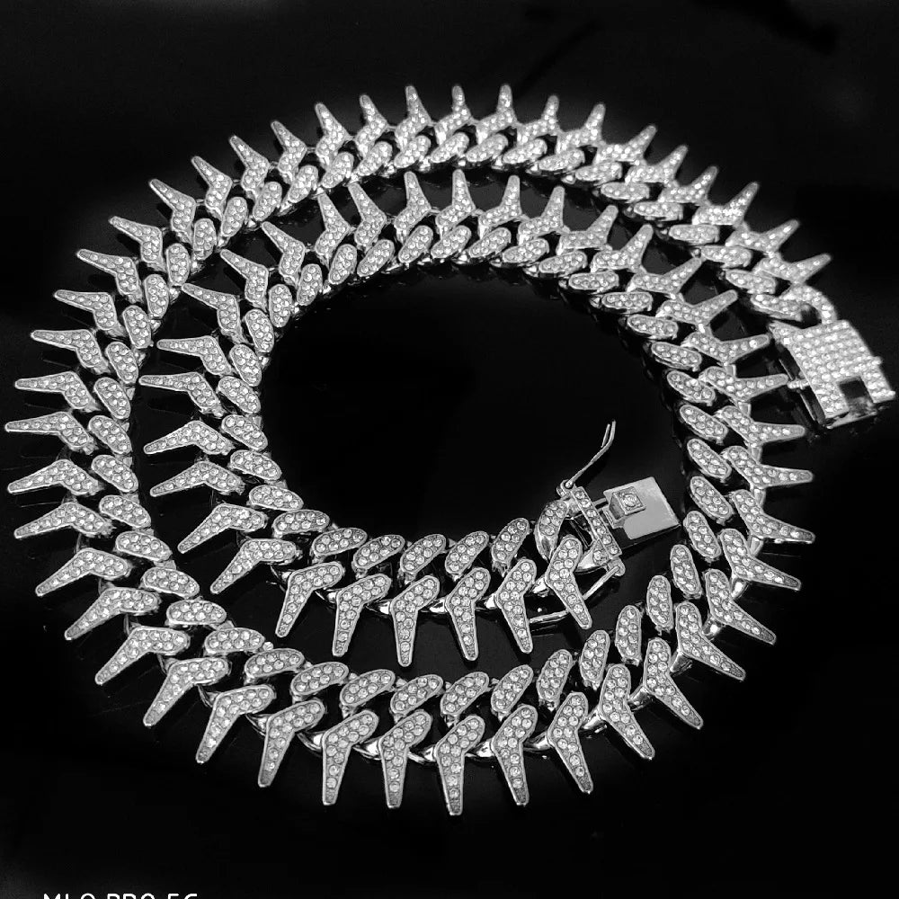 Wholesale Pet dog human Miami Diamond Silver Gold Cuban Link Chain