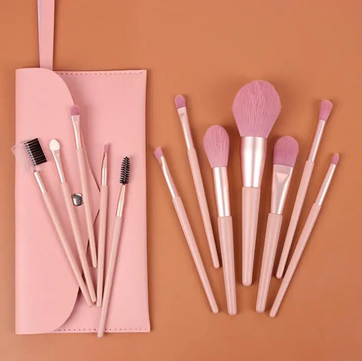 Makeup Brushes Set 7pcs Set Custom Logo Professional Makeup Foundation Cosmetic Tools Eyeshadow Brushes With Purse