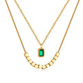 High-Grade Stainless Steel Crystal Necklace Trendy Classic Fashion with Light Niche Luxury Simple Collarbone Chain Jewelry