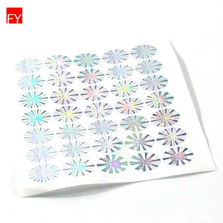 Hologram 3D A3 Tamper Proof Transparent Security Label Custom Authenticity Holographic Adhesive PVC Computer Camera Earphone