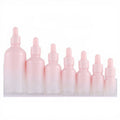Frosted Clear Pink Rose Gold Black White Cosmetic Glass Dropper Bottle 10ml 15ml Skin Care Serum Amber Serum Bottle