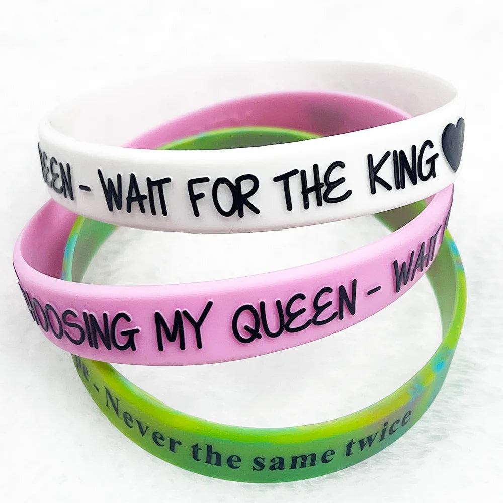 Promotional Transparent Embossed Wrist Band Custom Silicone Band Printed Personalized Customization Silicone Wristband