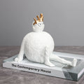 Simple Creative Resin Sculpture Crown Sitting Ornament Home Decoration Resin Craft Ornament