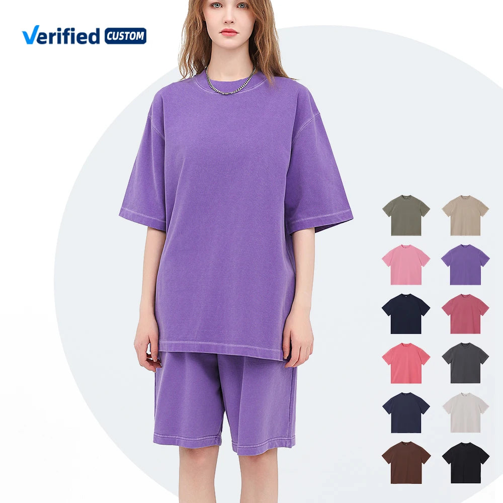 Men's High Quality 100% Cotton T-Shirt Custom Logo Design Oversized Drop Shoulder Washed Jersey Fabric Plus Size