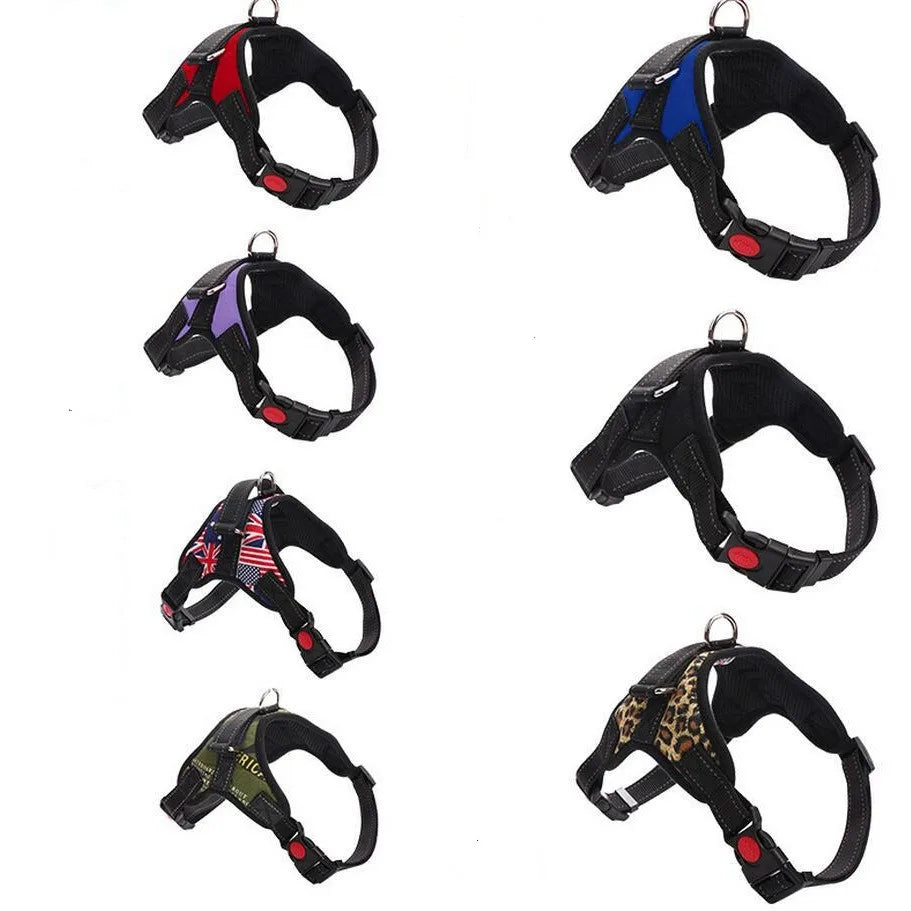 Breathable OEM Soft Pet Tactical Custom Dog Backpack Harness Vest No Pull Dog Harness