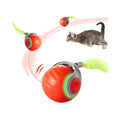 Potaroma 2025 New Indoor Interactive Smart Kitten Cat Toys Rechargeable Orange Feather Tail Moving Ball Exercise Indoor Cats