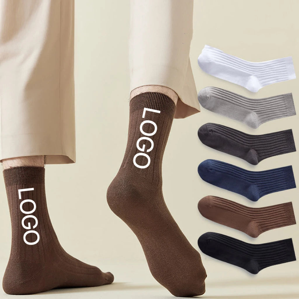 Prevalent Wholesale Custom 100% Cotton Men Athletic Thick Thin Casual Jacquard Sports Socks With Logo for Adults