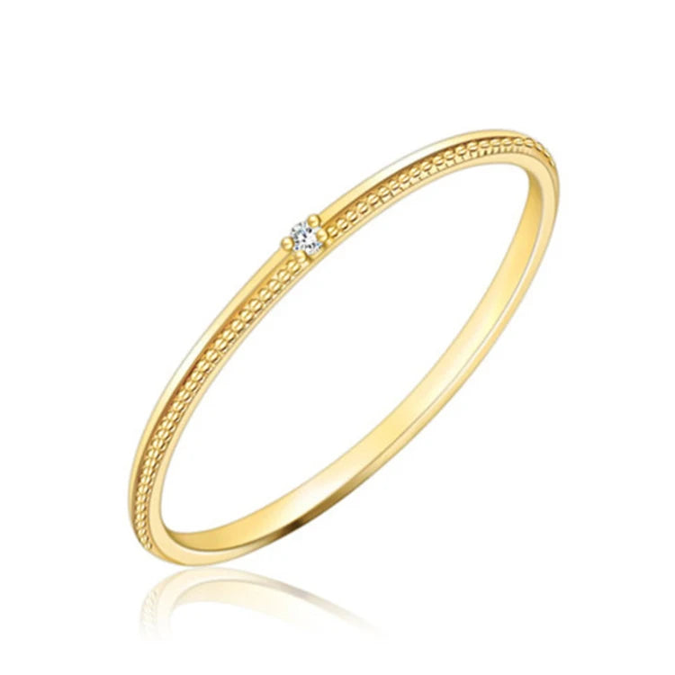 High Quality Minimalist 925 Sterling Silver 14K 18K Gold Plated Schmuck Rings for Women 2022