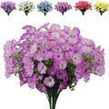 Artificial Morning Glory Boxwood Shrubs Greenery Plastic Petunia for Home Garden Hanging Planter Porch Patio Wedding Decoration