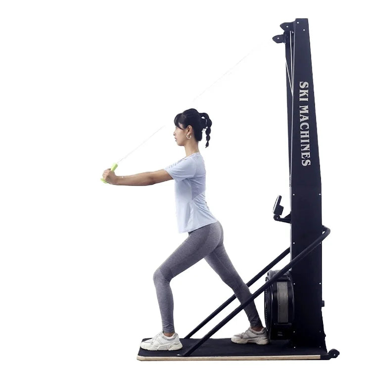 Arcade Twin Nordic Skiing Snow Gym Equipment Fitness Simulator Wind Resistance air Row Indoor Rowing and Ski Machine