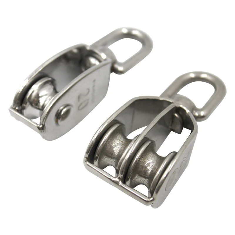 M15 M20 M25 M32 M50 M75 M100 304 Stainless Steel Swivel Eye Single and Double Pulley
