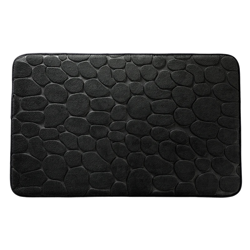 Free Shipping Pet Friendly Indoor Rugs Area Rugs Set Home House Cobblestone Memory Foam Bathmats