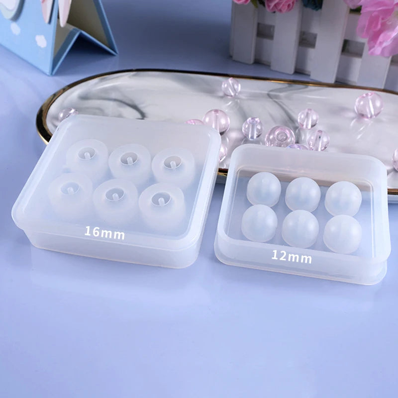 Crystal Epoxy Square Ball Silicone Resin Molds for DIY Art Jewelry Accessories Dried Pressed Flowers