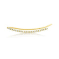 Gemnel Statement Jewelry Diamond Curved bar 925 Silver Ear Climber Earrings Women