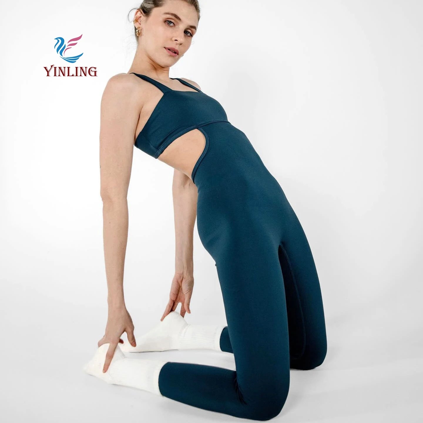 Fashion Backless Tummy Control Seamless Fitness Yoga Sets Gym Fitness Yoga Set for Women