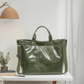 Women's Retro Fashion Large Capacity Handbag Zipper Closure Polyester Lining Waterproof Crossbody Shoulder Bag