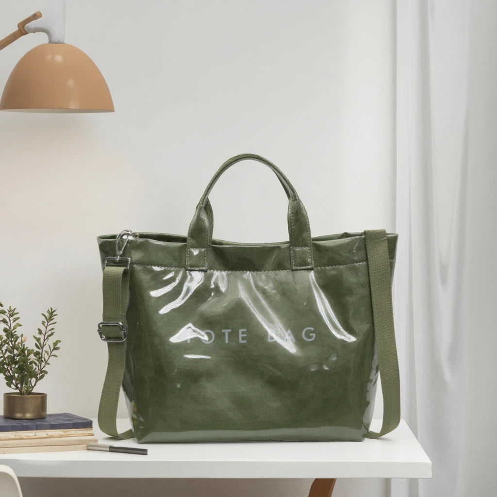 Women's Retro Fashion Large Capacity Handbag Zipper Closure Polyester Lining Waterproof Crossbody Shoulder Bag