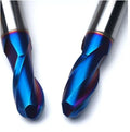 WEIX High Performance CNC Cutting Tool HRC 60 4mm Shank Dia with Blue Nano Coating Solid Carbide 2 4  Flutes Ball Nose End Mill