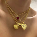 LOVE Heart Photo Box Pendant Envelope Necklace Photo Album Necklace for Women Valentine's Day