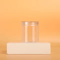 Best Selling Custom Plastic Jars with Clear Wide Mouth 240ml 340ml 420ml Capacity Box PET Candy Container with Food Lids